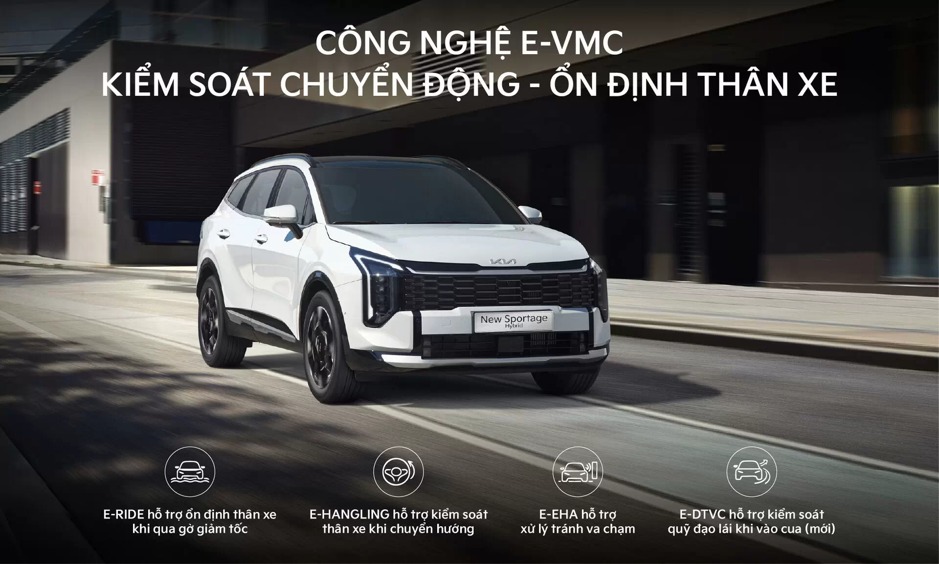 CÔNG NGHỆ E-VMC KIỂM SOÁT CHUYỂN ĐỘNG, ỔN ĐỊNH THÂN XE